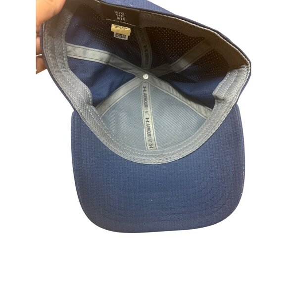 Under Armour Golf Cap LG/XL Navy Embroidered Logo Stretch Fit Breathable Fabric - Picture 9 of 11
